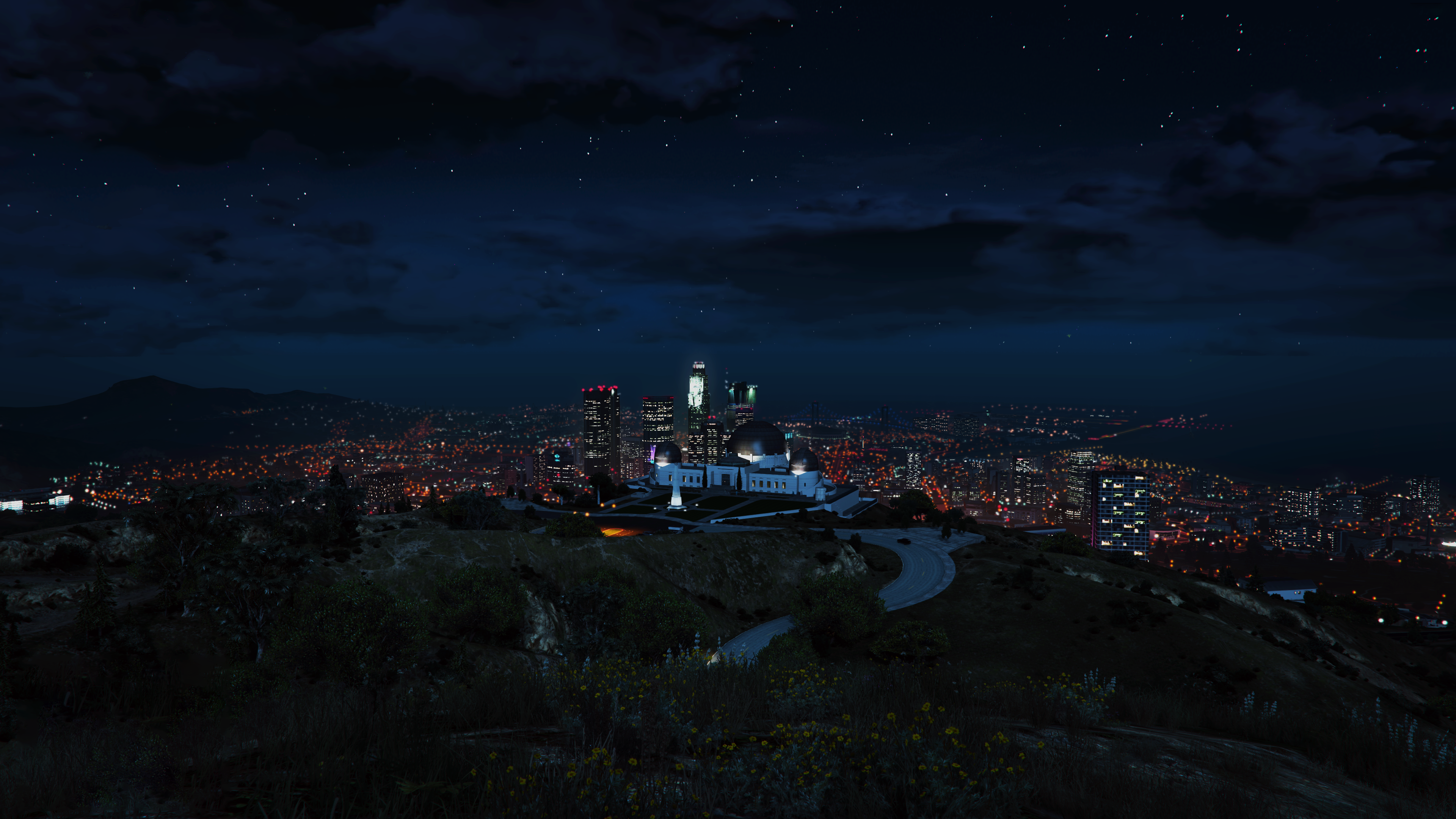 Los Santos skyline at dusk